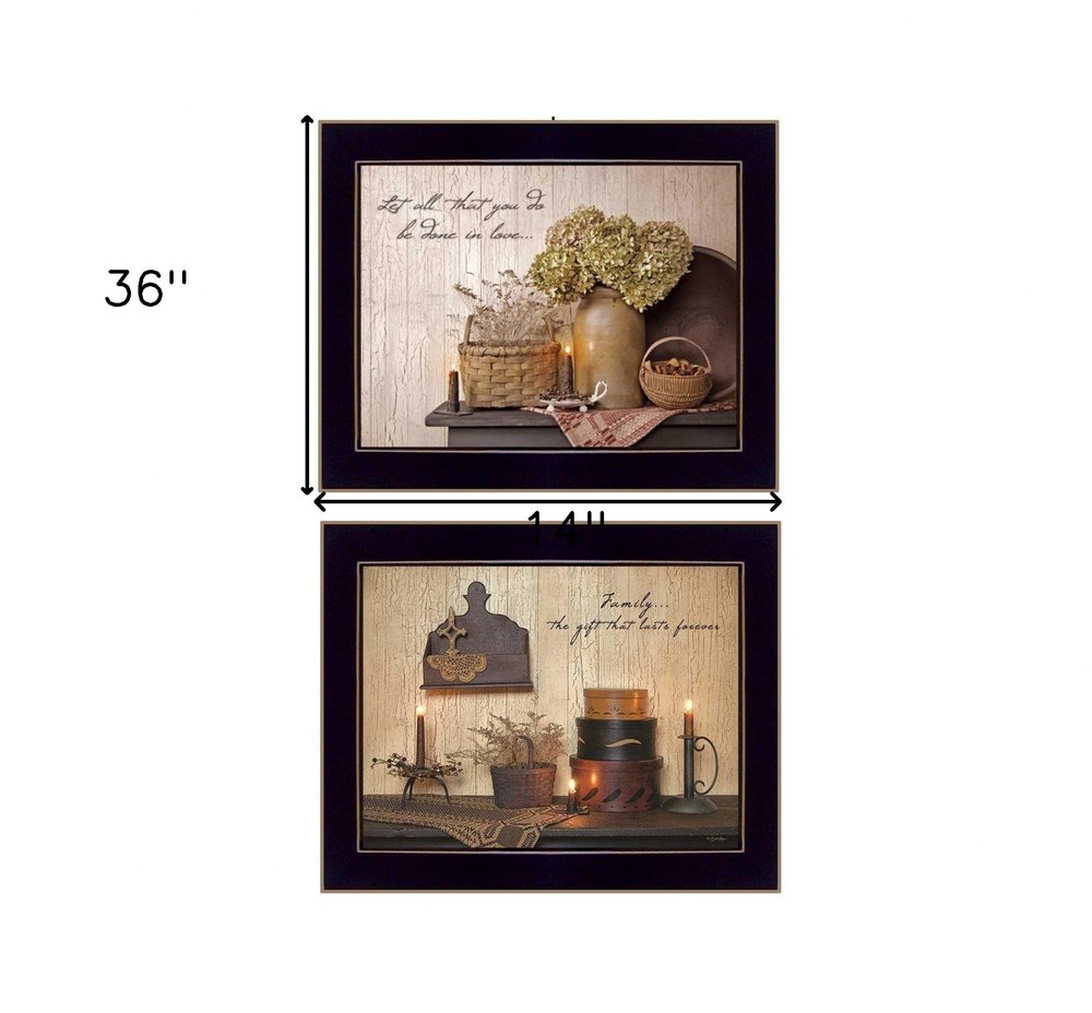 Set Of Two Keepsake Treasures Black Framed Print Wall Art HomeRoots