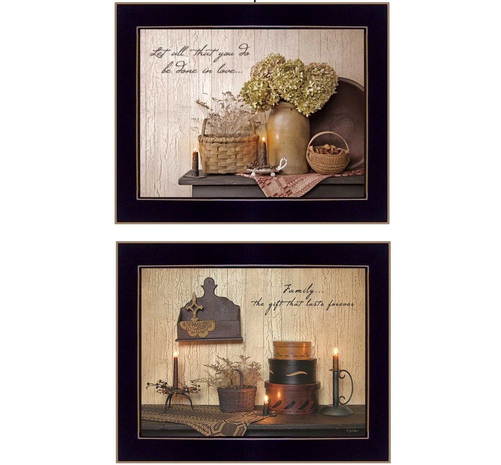Set Of Two Keepsake Treasures Black Framed Print Wall Art HomeRoots