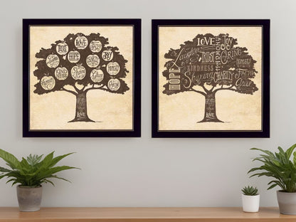 Set Of Two Family Trees Black Framed Print Wall Art HomeRoots