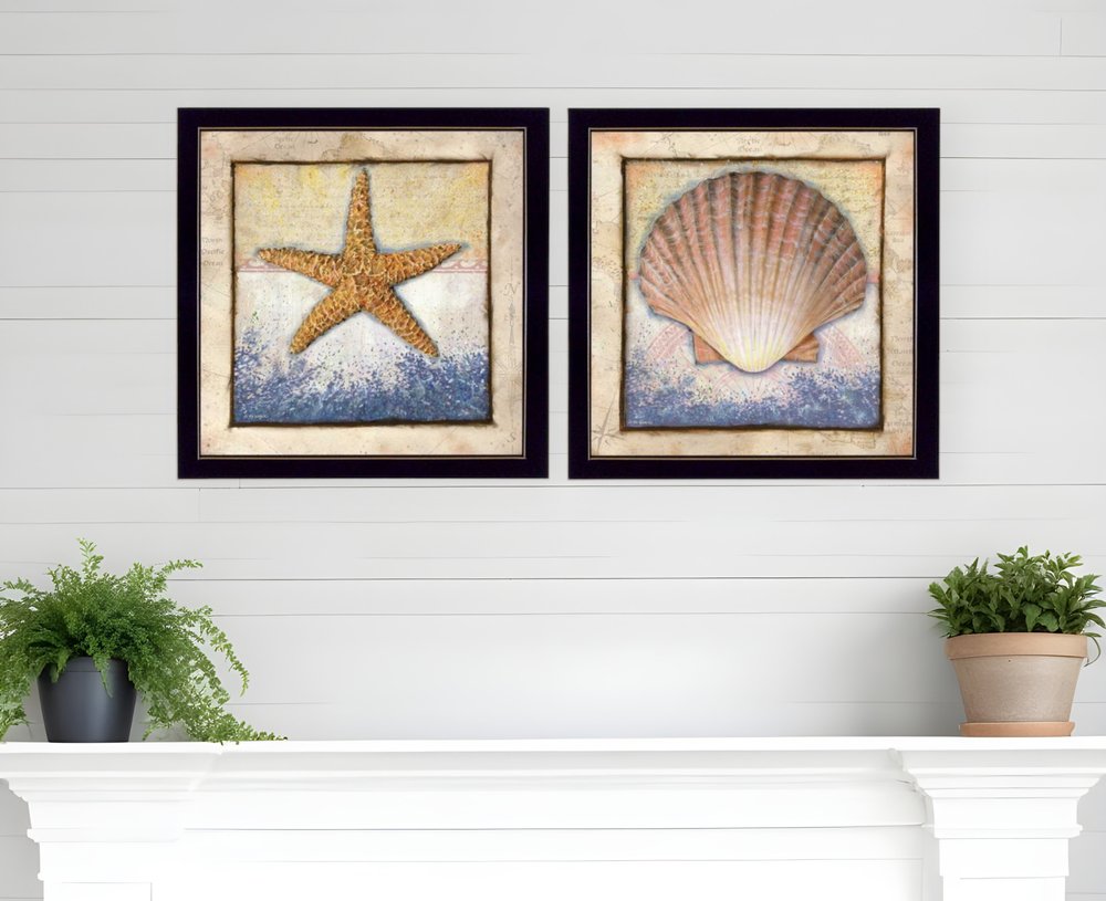Set Of Two Sea Journey Black Framed Print Wall Art HomeRoots