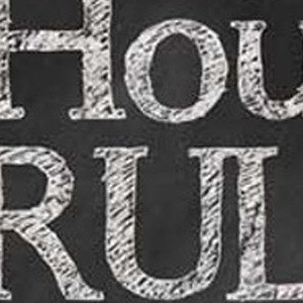 Set Of Two Family and House Rules Black Framed Print Wall Art HomeRoots