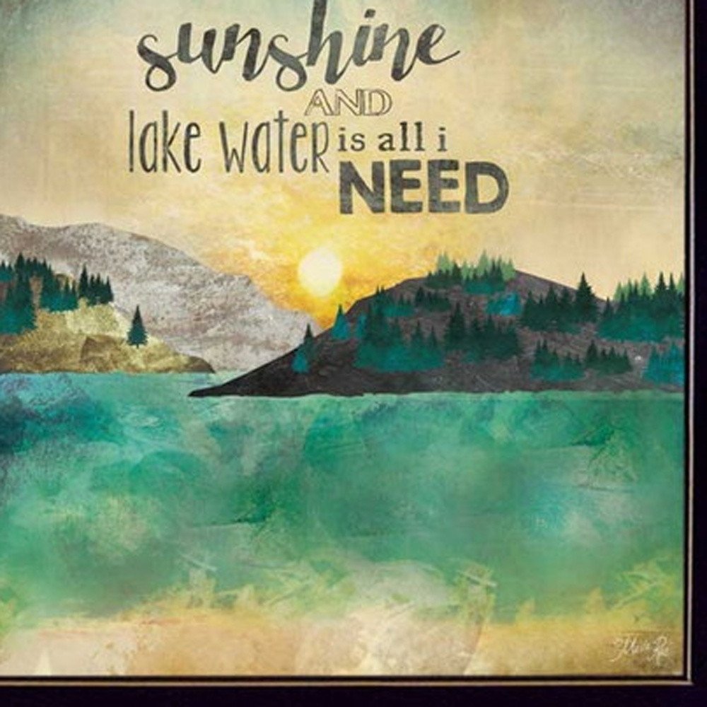 Set Of Two The Lake is Calling Black Framed Print Wall Art HomeRoots