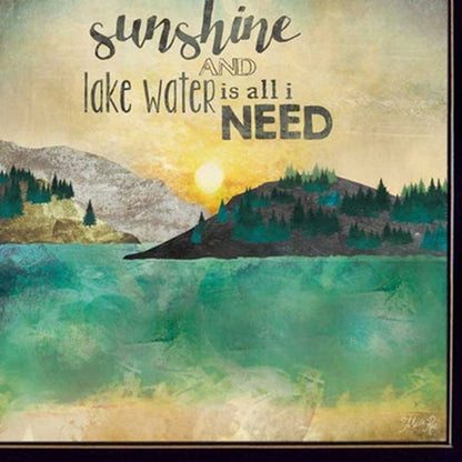 Set Of Two The Lake is Calling Black Framed Print Wall Art HomeRoots