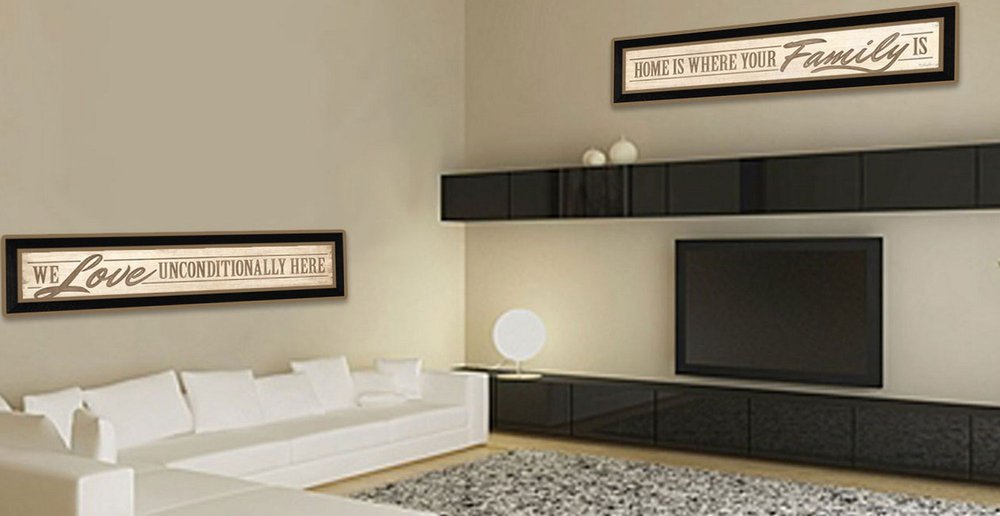 Set Of Two Love Family and Friends Black Framed Print Wall Art HomeRoots