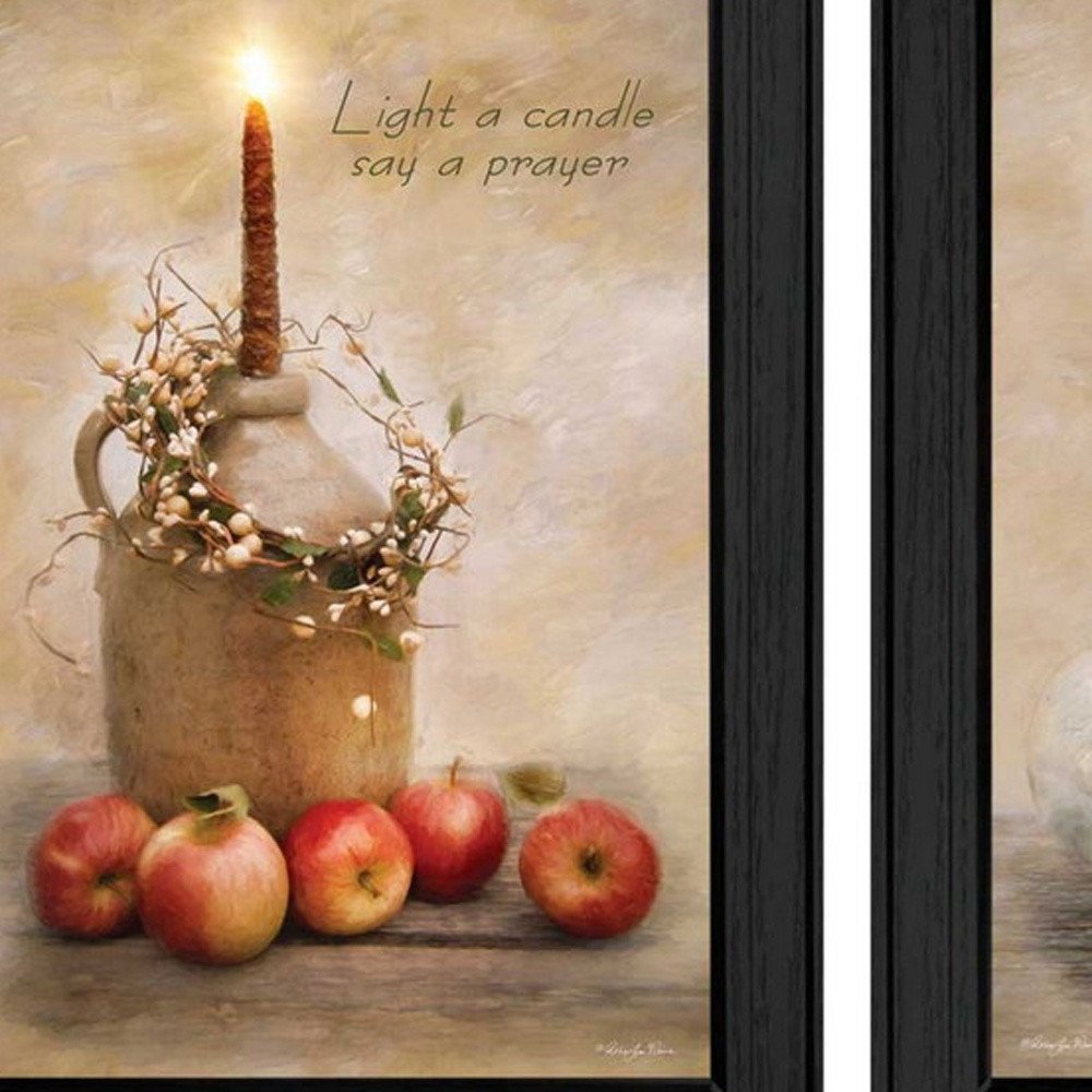 Set Of Two Love Farmhouse Black Framed Print Wall Art HomeRoots