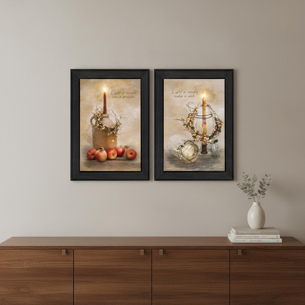 Set Of Two Love Farmhouse Black Framed Print Wall Art HomeRoots