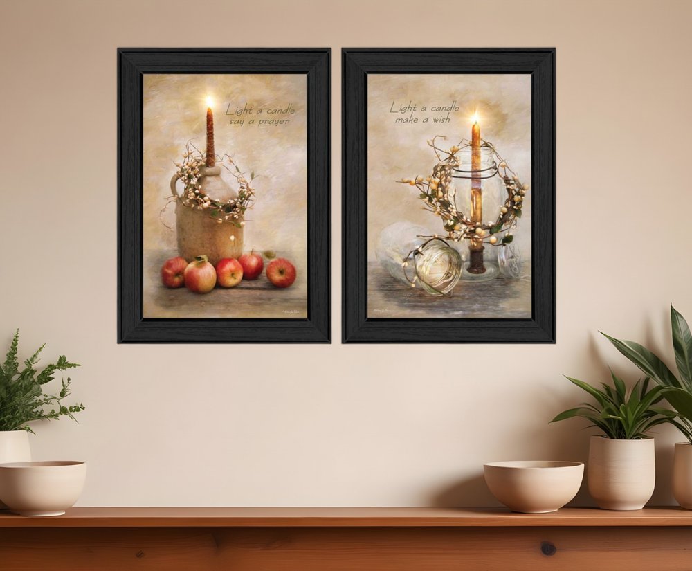 Set Of Two Love Farmhouse Black Framed Print Wall Art HomeRoots