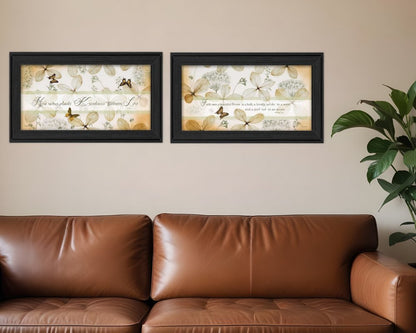 Set Of Two Plant Kindness Black Framed Print Wall Art HomeRoots