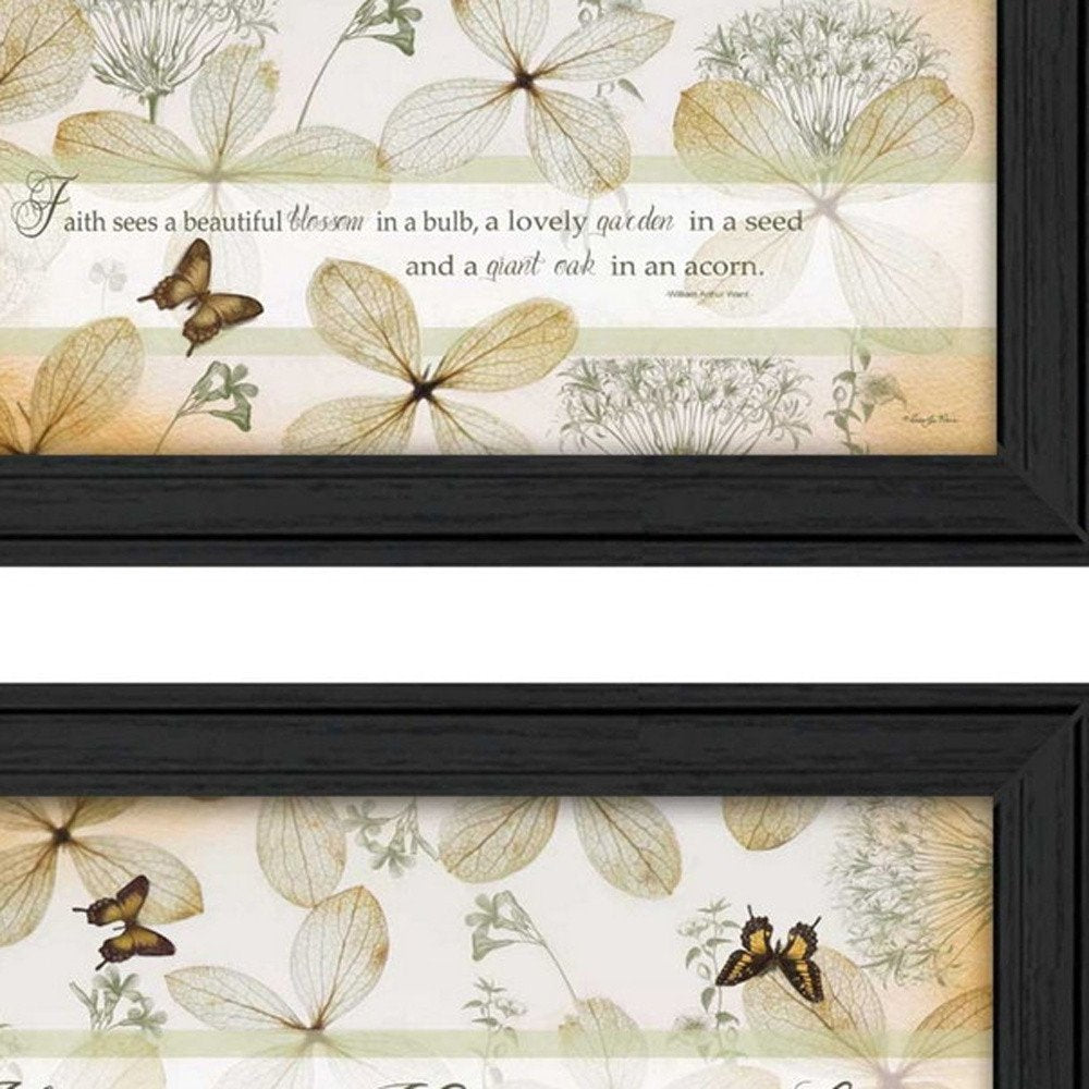 Set Of Two Plant Kindness Black Framed Print Wall Art HomeRoots