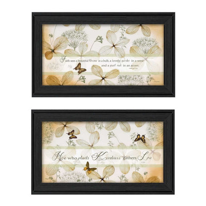 Set Of Two Plant Kindness Black Framed Print Wall Art HomeRoots