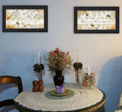 Set Of Two Plant Kindness Black Framed Print Wall Art HomeRoots