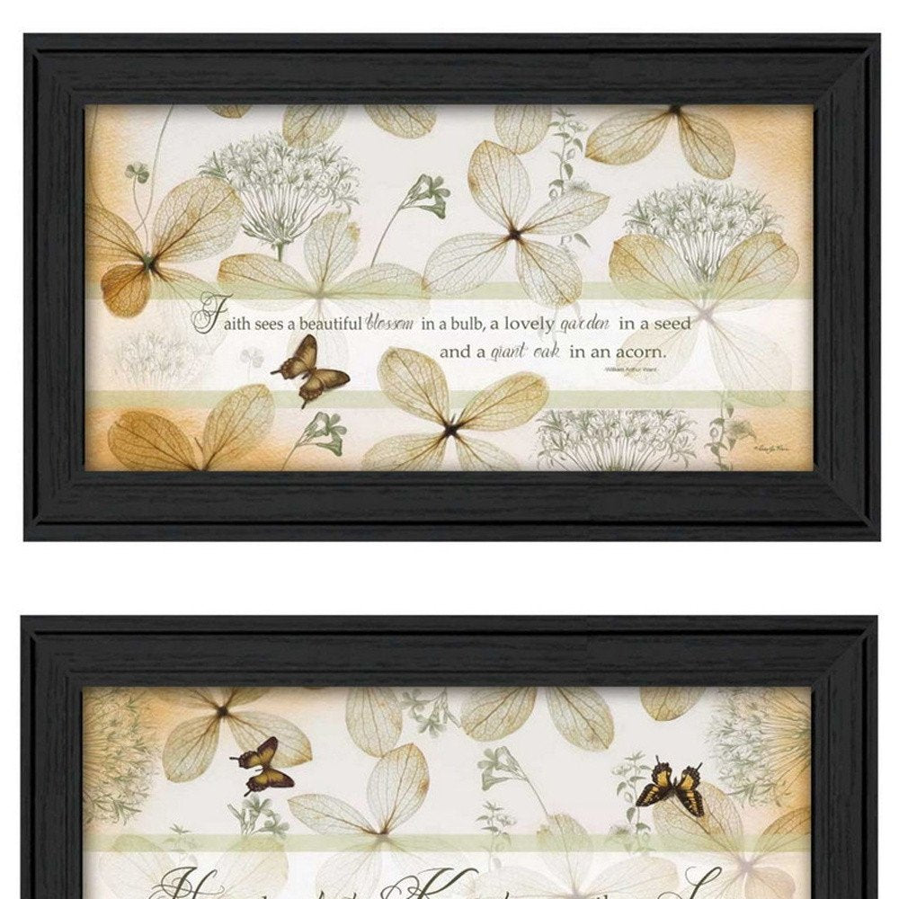Set Of Two Plant Kindness Black Framed Print Wall Art HomeRoots