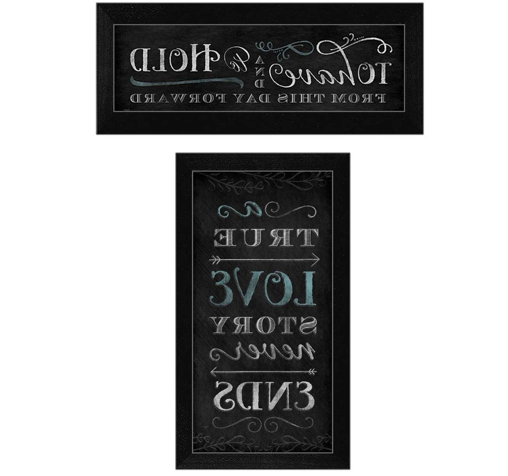 Set Of Two Love Story Black Framed Print Wall Art HomeRoots