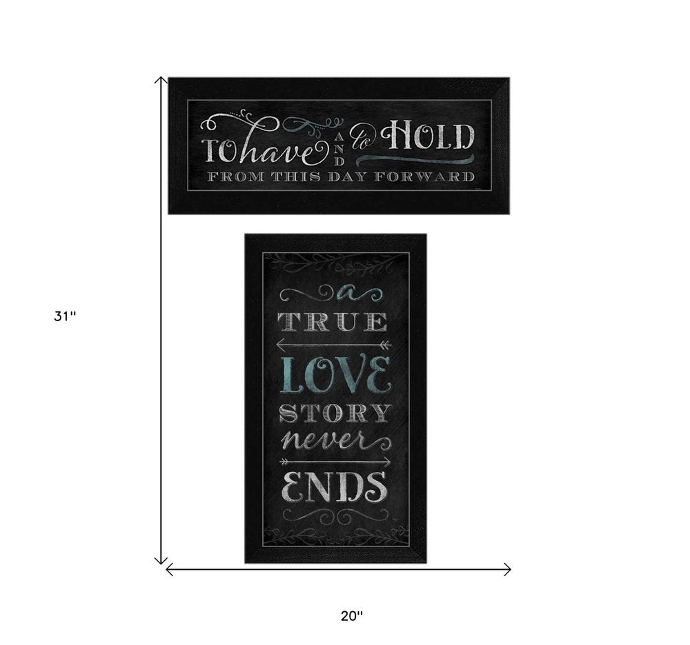 Set Of Two Love Story Black Framed Print Wall Art HomeRoots