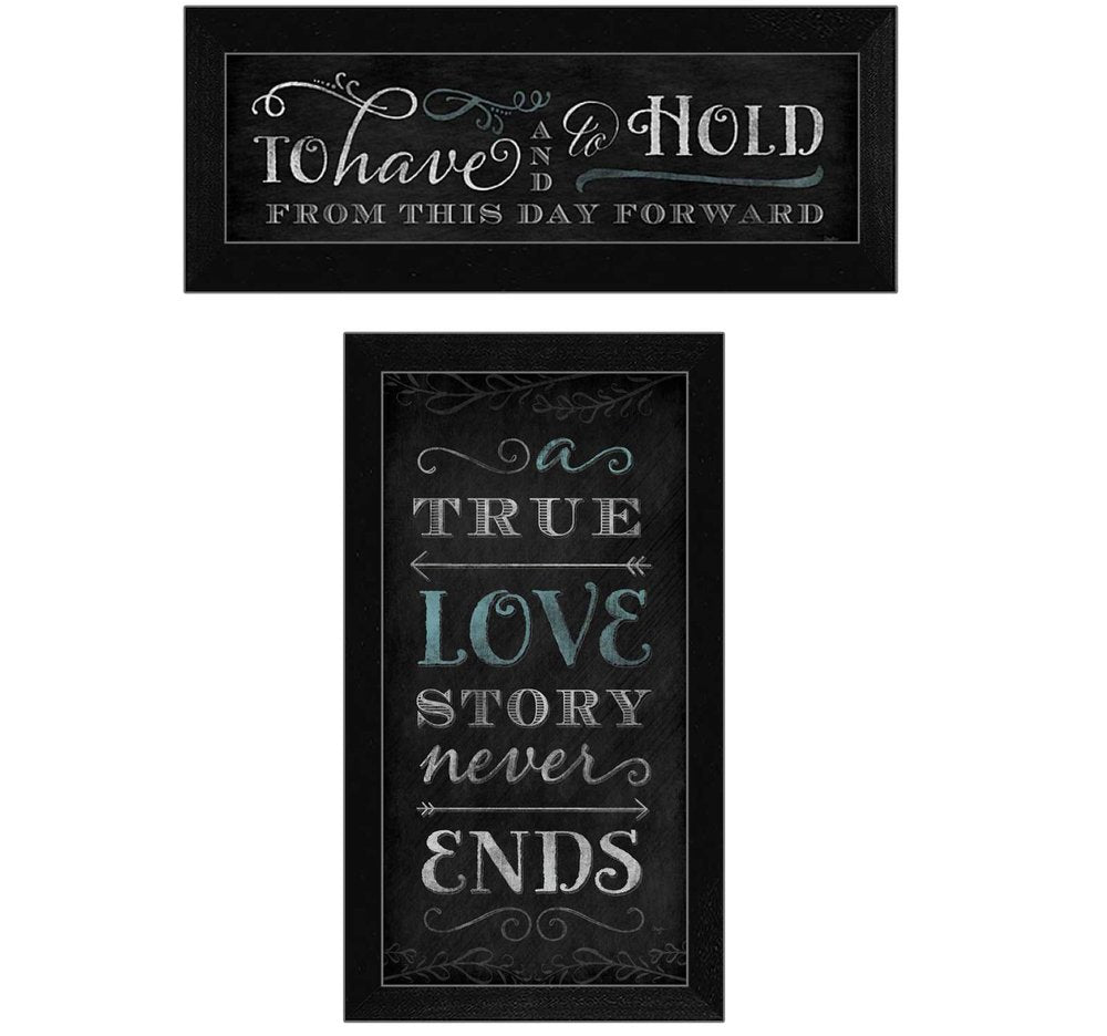 Set Of Two Love Story Black Framed Print Wall Art HomeRoots