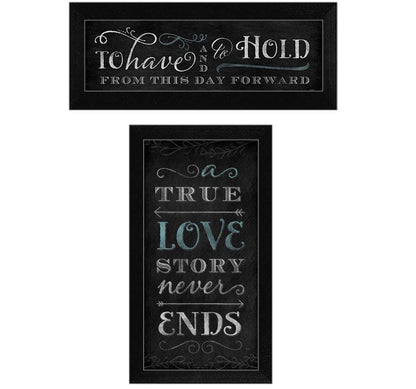 Set Of Two Love Story Black Framed Print Wall Art HomeRoots