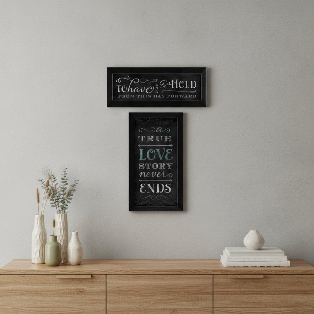Set Of Two Love Story Black Framed Print Wall Art HomeRoots