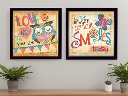 Set Of Two Be the Reason Black Framed Print Wall Art HomeRoots