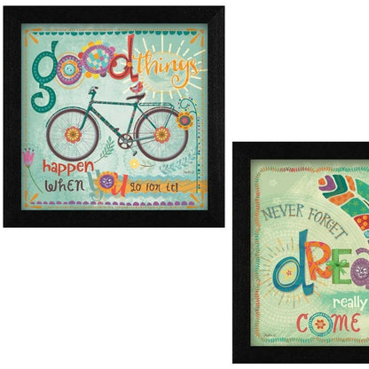 Set Of Two Good Things Black Framed Print Wall Art HomeRoots