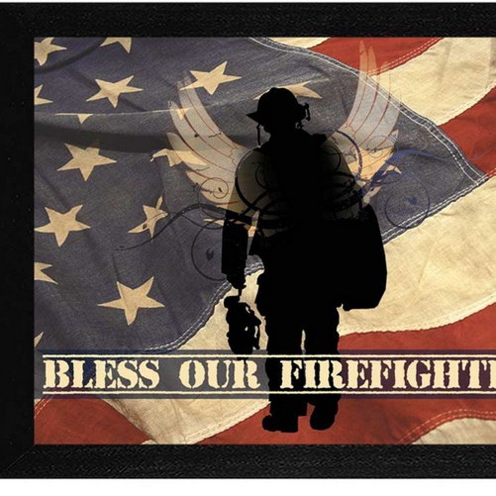 Set Of Two Firefighters One Nation Black Framed Print Wall Art HomeRoots