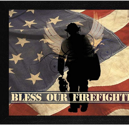 Set Of Two Firefighters One Nation Black Framed Print Wall Art HomeRoots