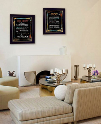 Set Of Two Arrows II Black Framed Print Wall Art HomeRoots