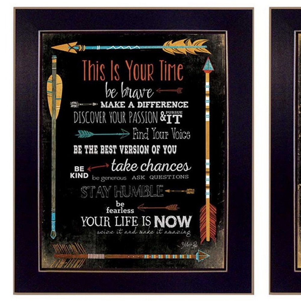 Set Of Two Arrows II Black Framed Print Wall Art HomeRoots