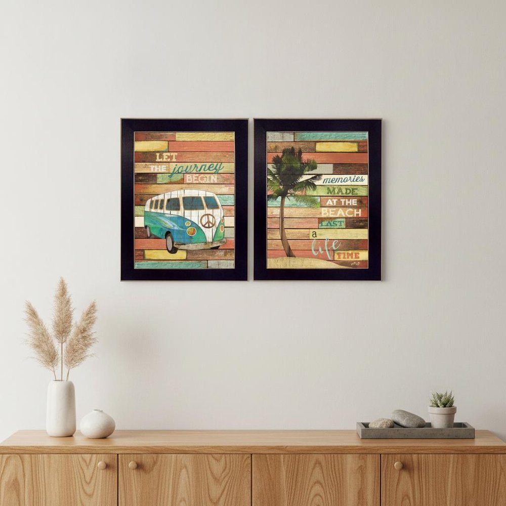 Set Of Two Journey Black Framed Print Wall Art HomeRoots