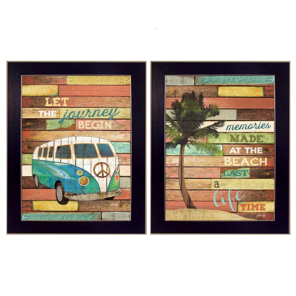 Set Of Two Journey Black Framed Print Wall Art HomeRoots