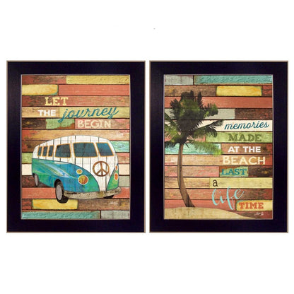 Set Of Two Journey Black Framed Print Wall Art HomeRoots