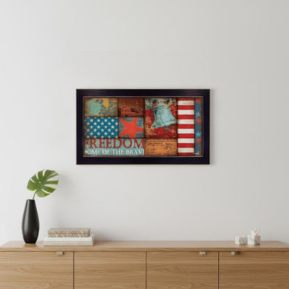 Set Of Two Liberty and Freedom Black Framed Print Wall Art HomeRoots