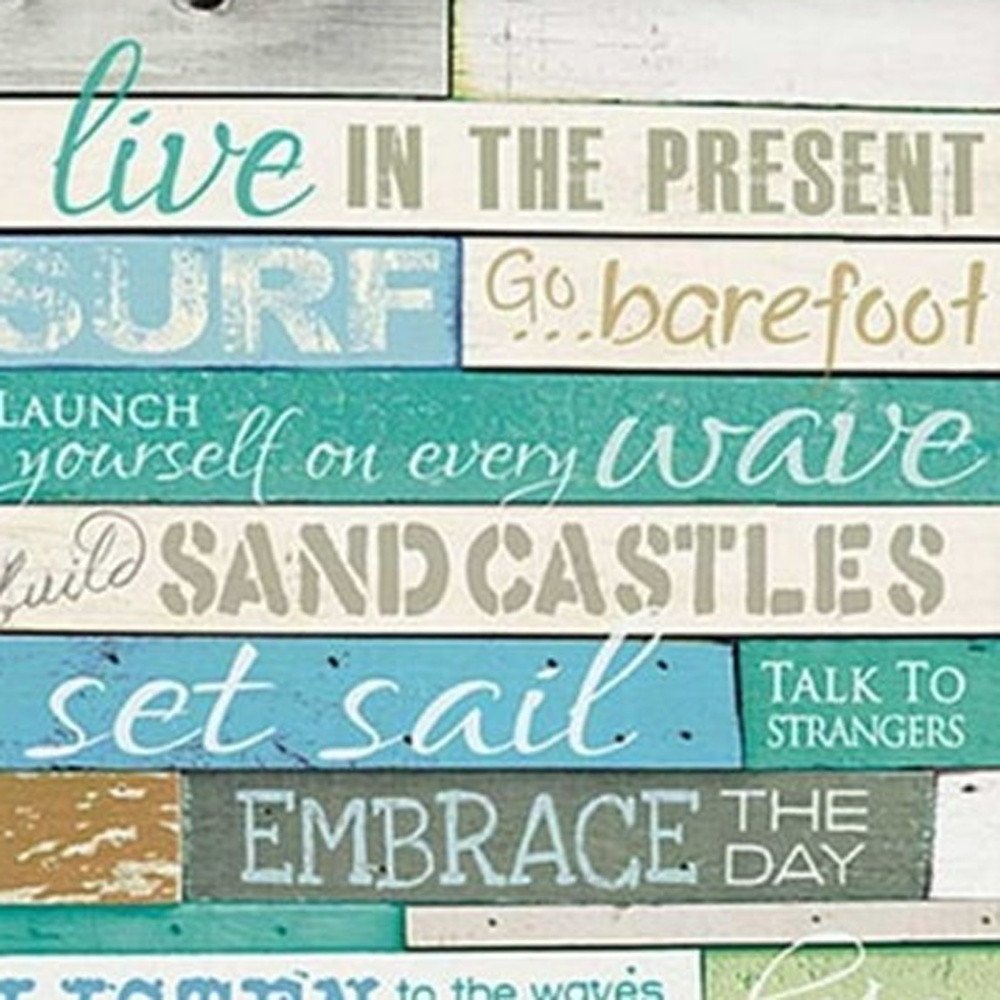 Set Of Two Live in the Present White Framed Print Wall Art HomeRoots