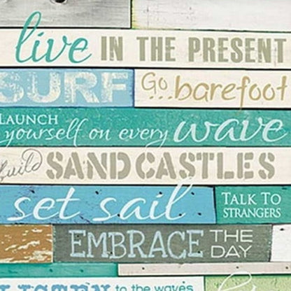 Set Of Two Live in the Present White Framed Print Wall Art HomeRoots