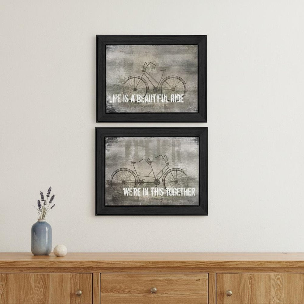 Set Of Two In this Together Black Framed Print Wall Art HomeRoots