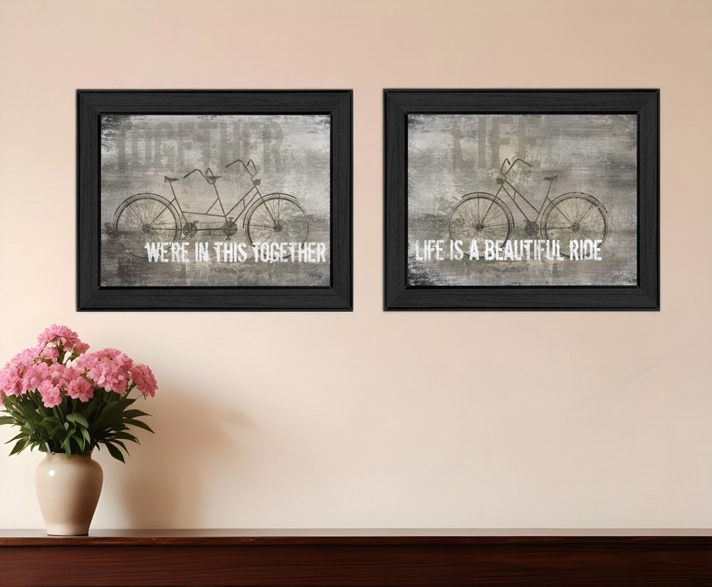 Set Of Two In this Together Black Framed Print Wall Art HomeRoots