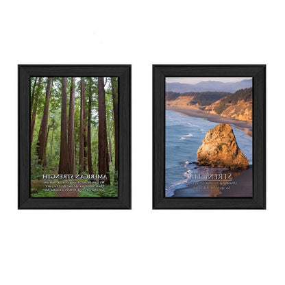 Set Of Two Strength 1 Black Framed Print Wall Art HomeRoots