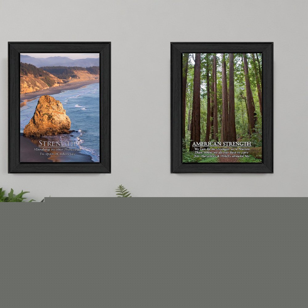 Set Of Two Strength 1 Black Framed Print Wall Art HomeRoots