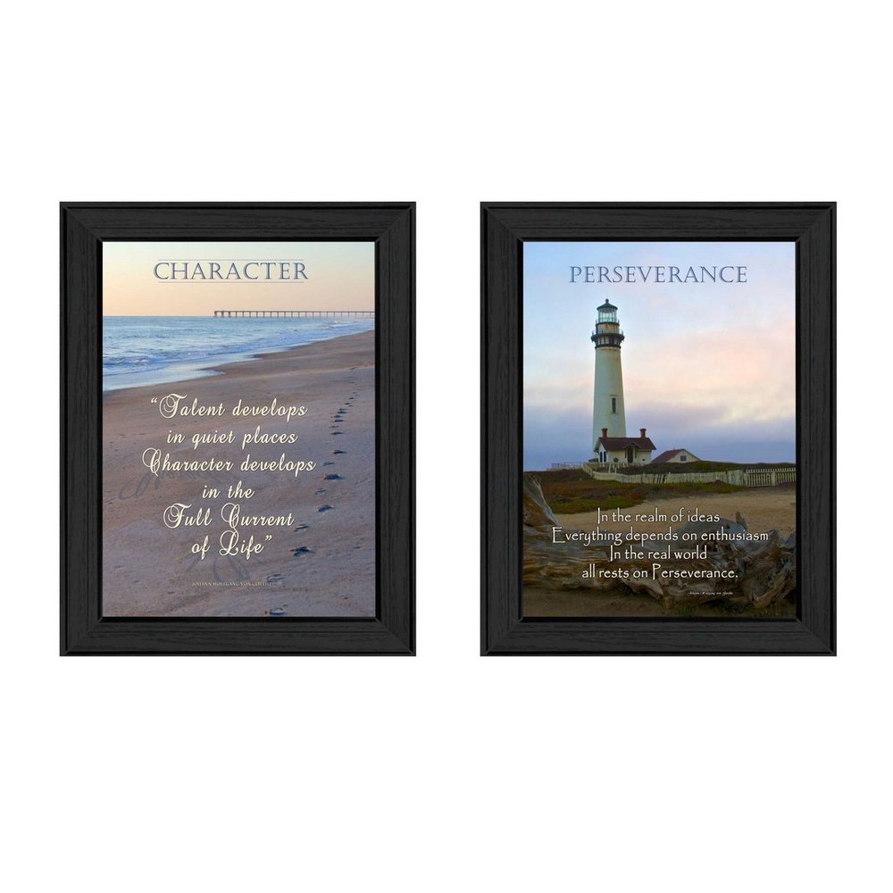 Set Of Two Character 1 Black Framed Print Wall Art HomeRoots