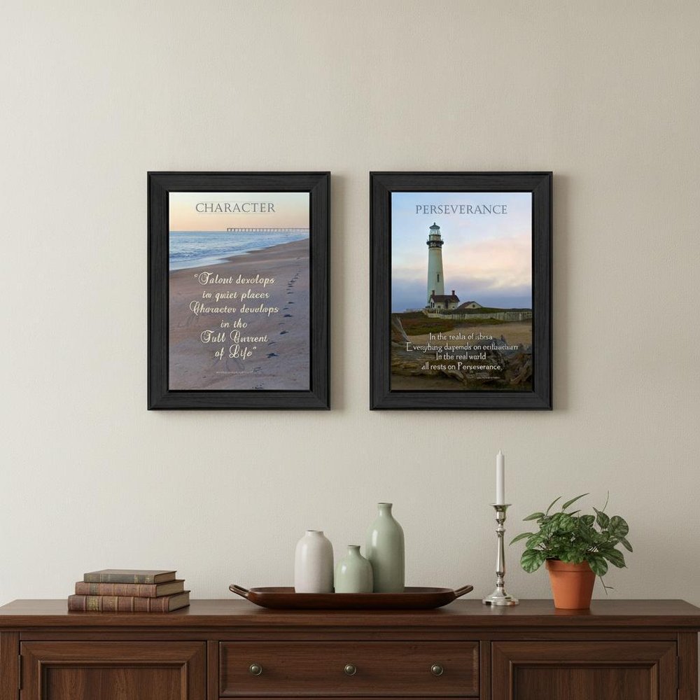 Set Of Two Character 1 Black Framed Print Wall Art HomeRoots