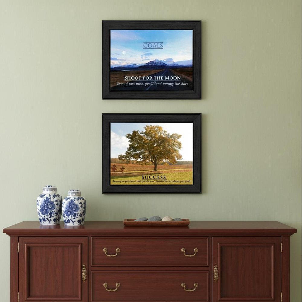 Set Of Two Success 1 Black Framed Print Wall Art HomeRoots