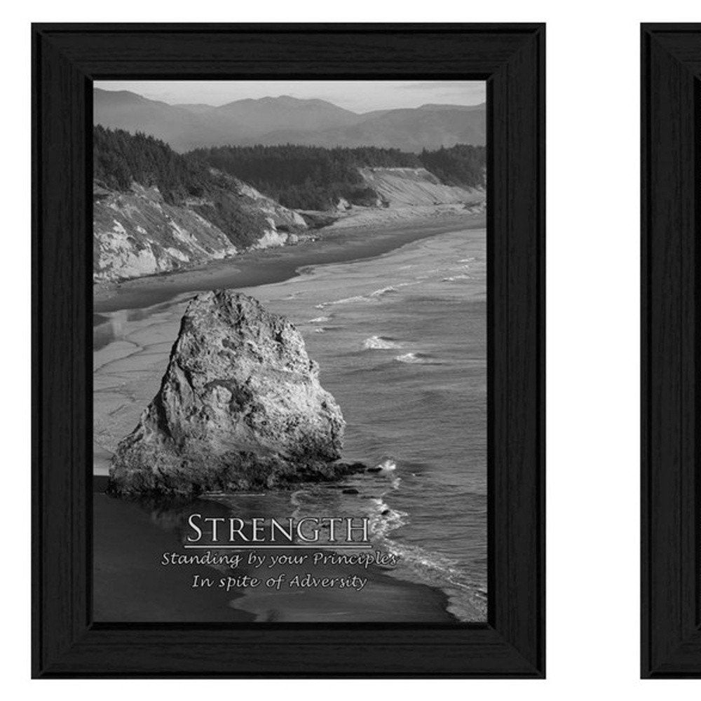 Set Of Two Strength 2 Black Framed Print Wall Art HomeRoots