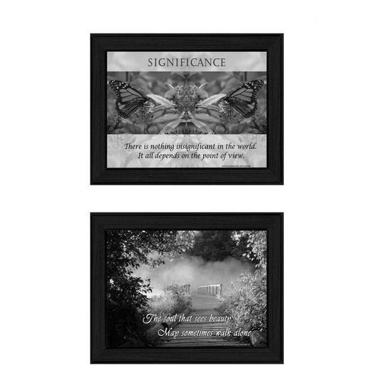 Set Of Two Beauty 2 Black Framed Print Wall Art HomeRoots