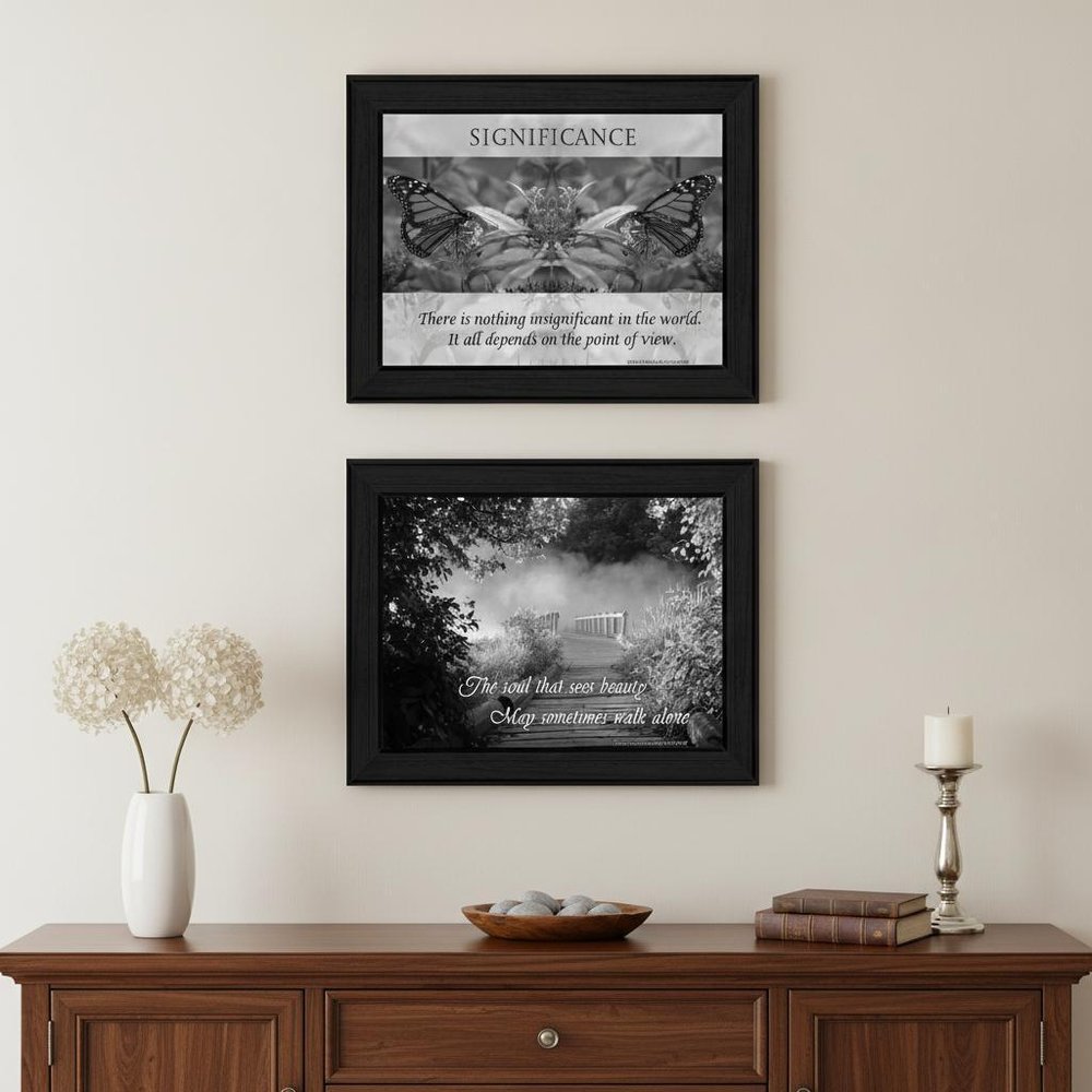 Set Of Two Beauty 2 Black Framed Print Wall Art HomeRoots