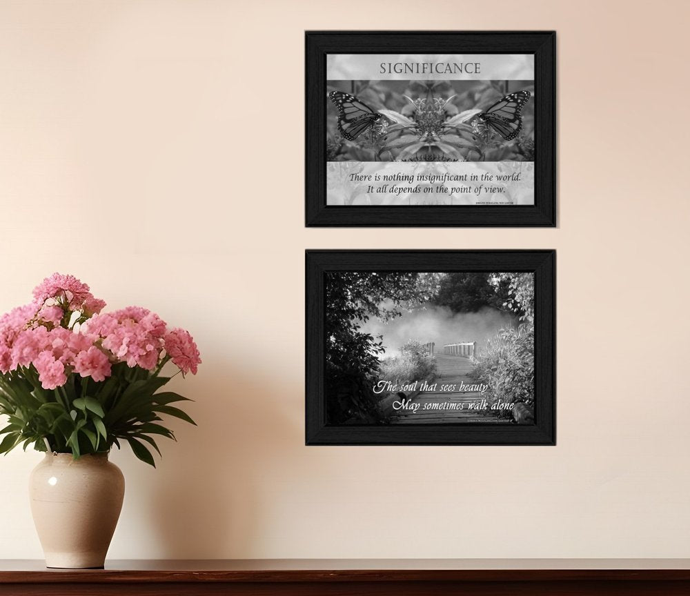Set Of Two Beauty 2 Black Framed Print Wall Art HomeRoots