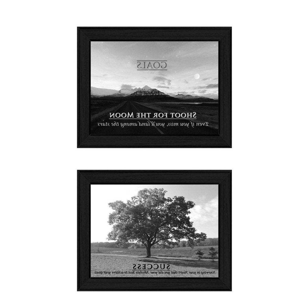 Set Of Two Success 2 Black Framed Print Wall Art HomeRoots