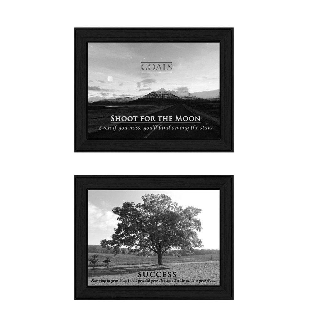 Set Of Two Success 2 Black Framed Print Wall Art HomeRoots