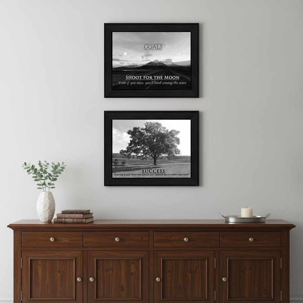 Set Of Two Success 2 Black Framed Print Wall Art HomeRoots