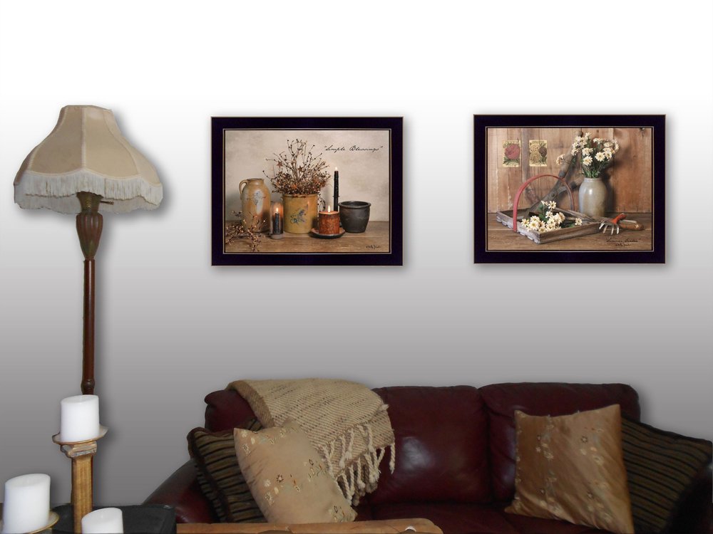 Set Of Two Simple Blessings Black Framed Print Wall Art HomeRoots