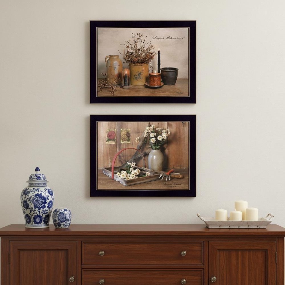 Set Of Two Simple Blessings Black Framed Print Wall Art HomeRoots
