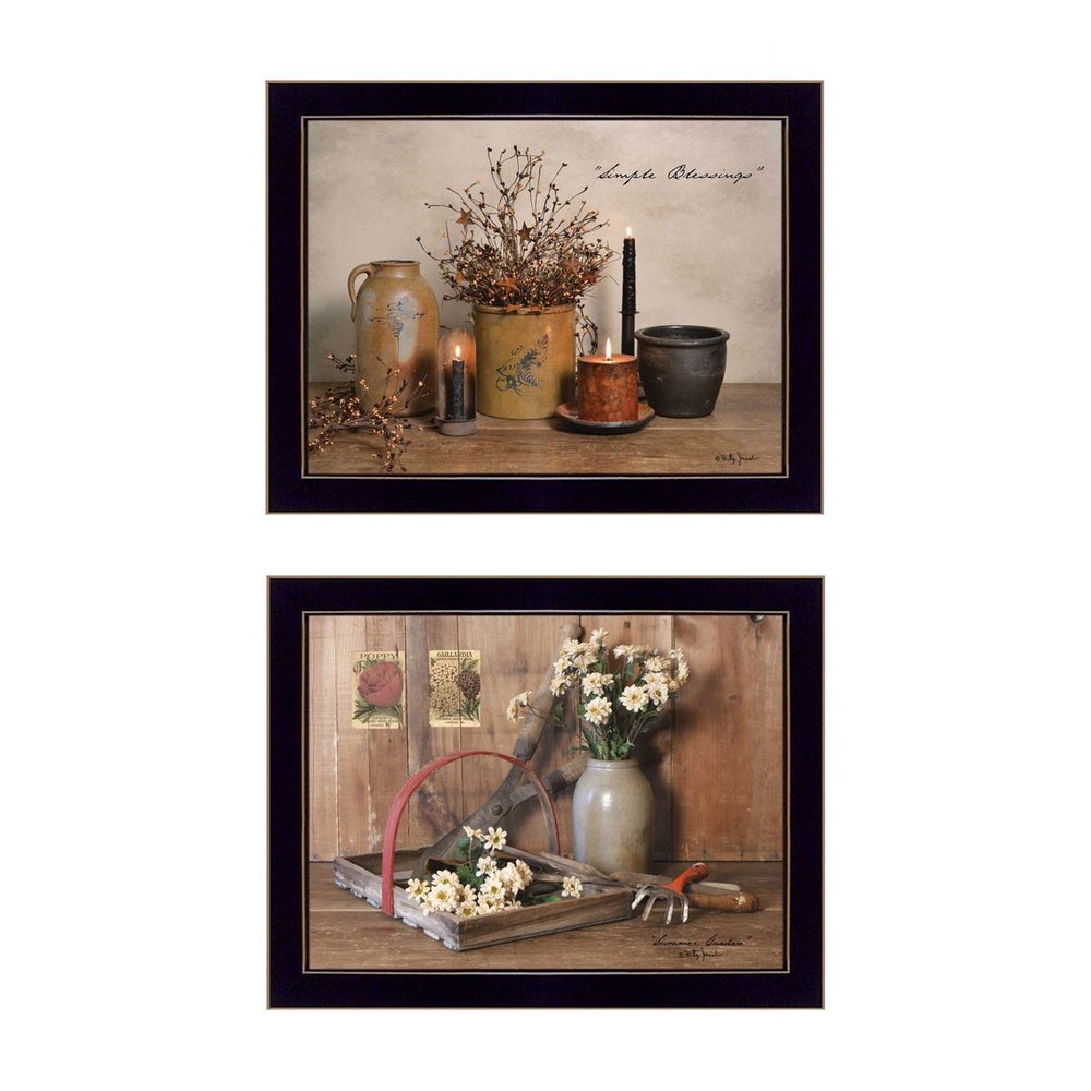 Set Of Two Simple Blessings Black Framed Print Wall Art HomeRoots
